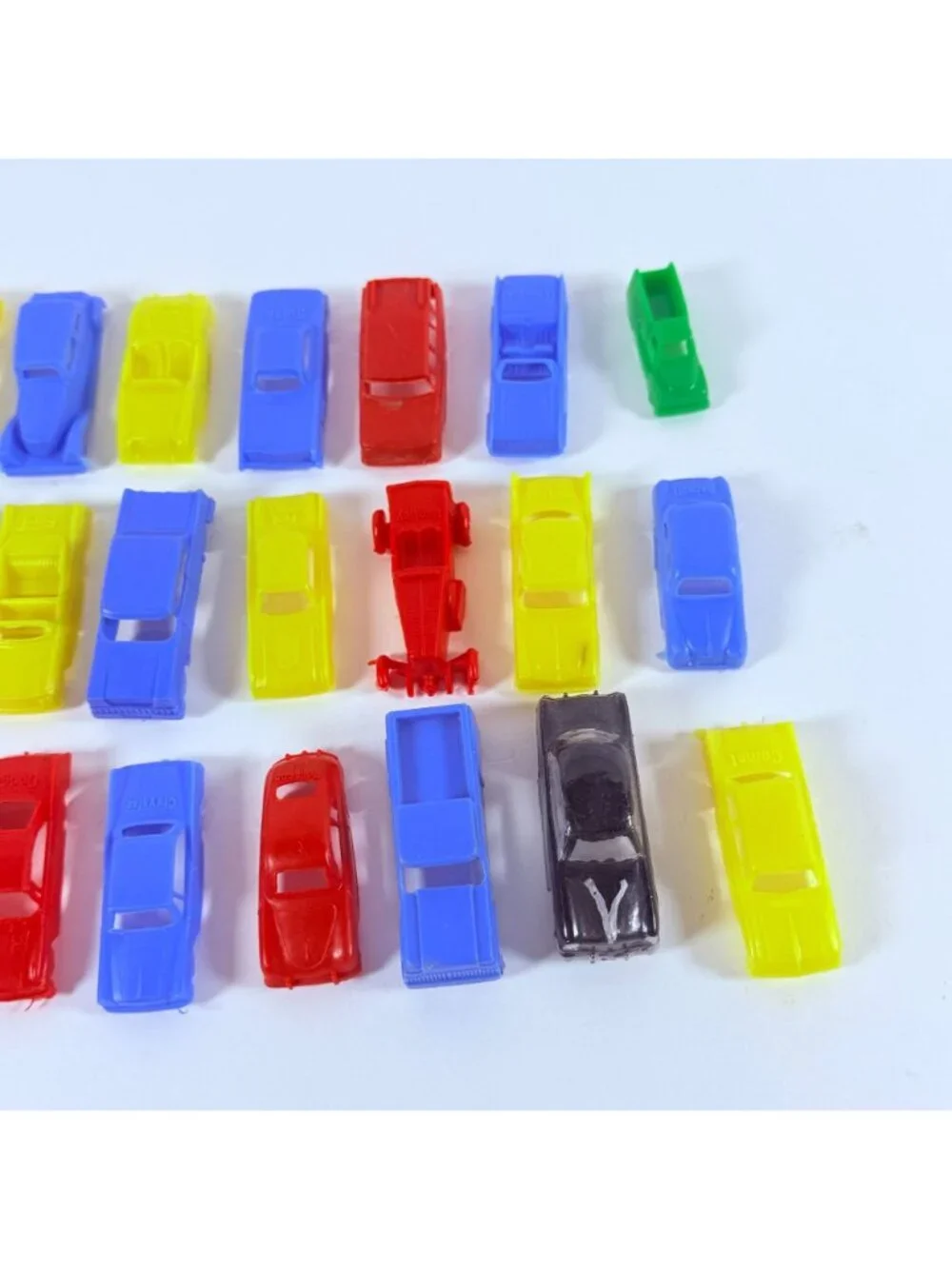 Vintage 1940s 950s Plastic Toy Cars Lot of 24  Chrysler Models Red Blue Yellow